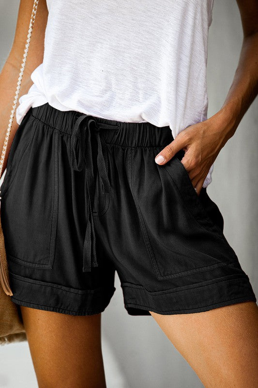 THE EASY-BREEZY DAY SHORTS - BLACK