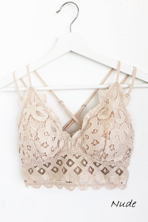 THE ESSENTIAL LACE BRALETTE - BURGUNDY
