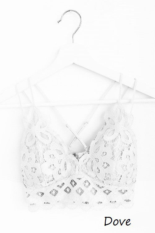 THE ESSENTIAL LACE BRALETTE - DARK OLIVE
