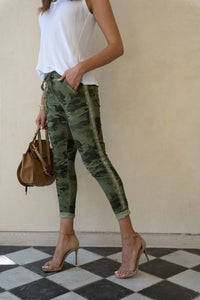 THE MADE IN ITALY CAMO PANTS - ARMY GREEN - ONE LEFT!