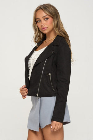 THE OFFICIAL MOTO SUEDETTE JACKET - BLACK - ONE LEFT!