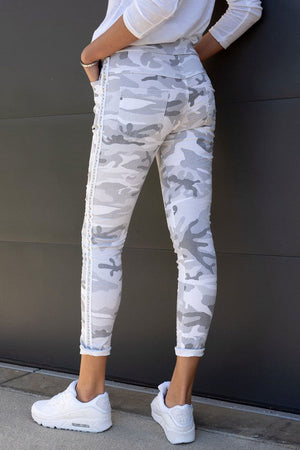 THE MADE IN ITALY CAMO PANTS - WHITE/GREY - BACK IN STOCK