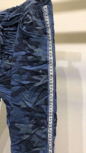 THE MADE IN ITALY CAMO PANTS - NAVY