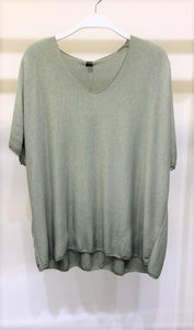 THE SOCIETY TOP KNIT - LIGHT OLIVE