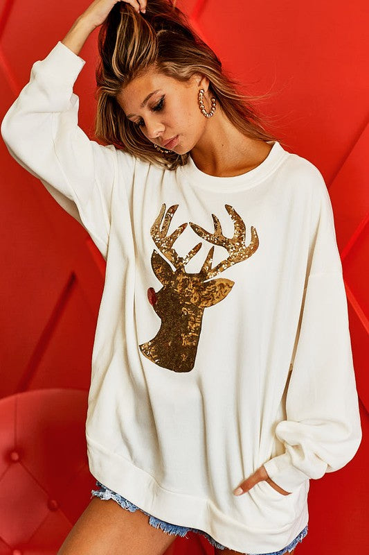 THE GLITZY REINDEER SWEATER