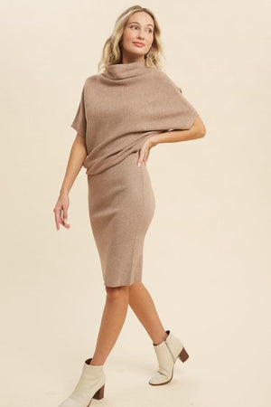 THE TIME OUT SWEATER DRESS - LATTE
