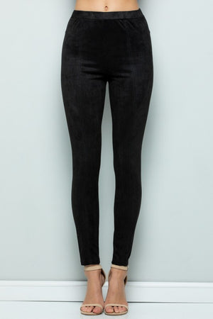 THE ESSENTIAL EDIT SUEDE LOOK PANTS