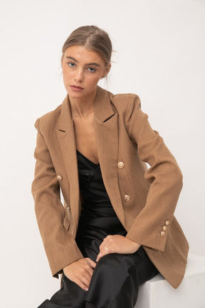 THE ISABELLA BLAZER - CAMEL