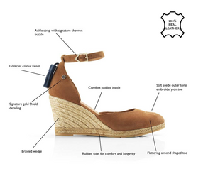 THE FAIRFAX & FAVOR MONACO WEDGE - TAN