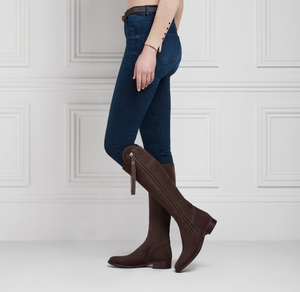 THE REGINA SUEDE FLAT BOOTS