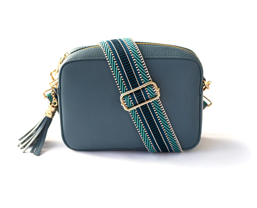 THE LONDON CITY LEATHER CROSSBODY BAG - STEEL BLUE – STYLE ON THE GO